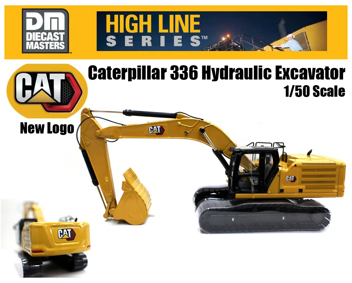 

NEW LOGO CAT 336 Next Generation Hydraulic Excavator 1/50 Scale Caterpillar High Line Series By DM85586 for collection Gift