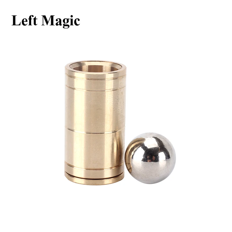 Ball & Tube Mystery (Brass) Close up Magic Tricks Illusions Gimmick Fun Magic Balls Rises Falls Stage Magic Magician Toys