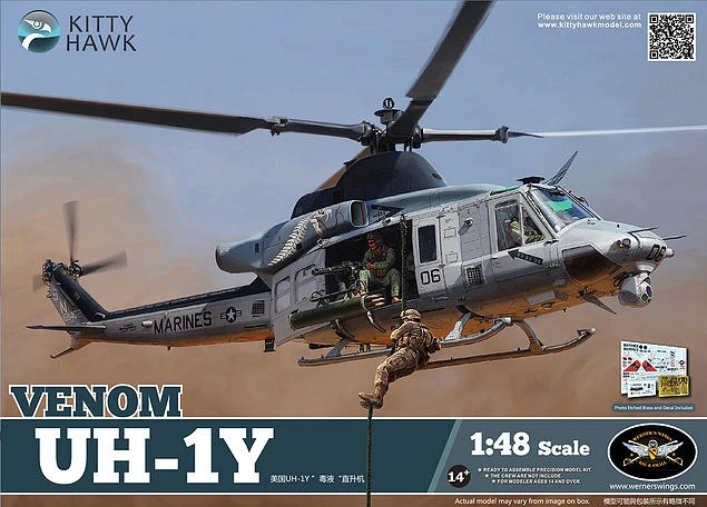 

Комплект моделей вертолета Kitty Hawk KH80124 1/48 UH-1Y Venom