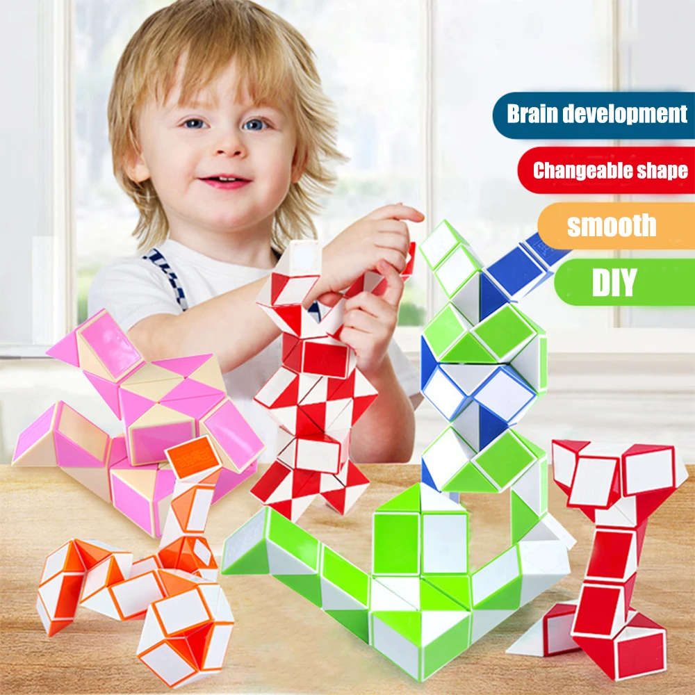 

Fidget Toys Folding Magic Snake Ruler Puzzle Antistress Cube Educational Toy Kids Birthday Party Favors Goodie Bag School Reward