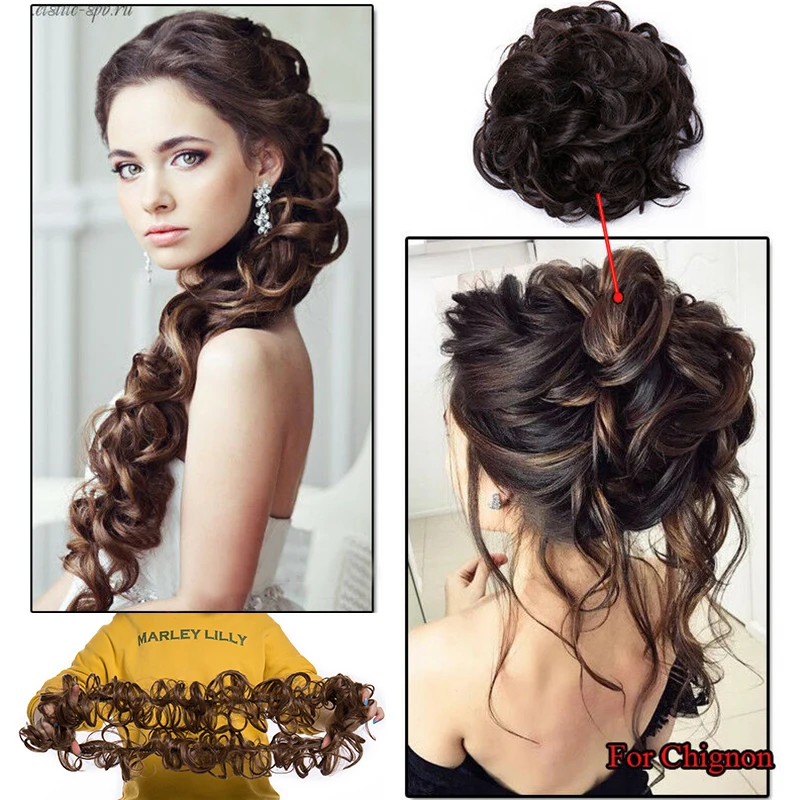 Beehair – Chignon synthétique pour femmes, Chignon, Chignon, chouchou, bande de caoutchouc, postiche, Chignon, Donut Roller