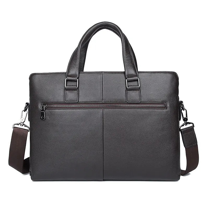 Nesitu-maletín de cuero genuino para portátil de 14 "para hombre, bolsas de mensajero de negocios, cartera A4 M7410, color negro, Chocolate y azul, nuevo