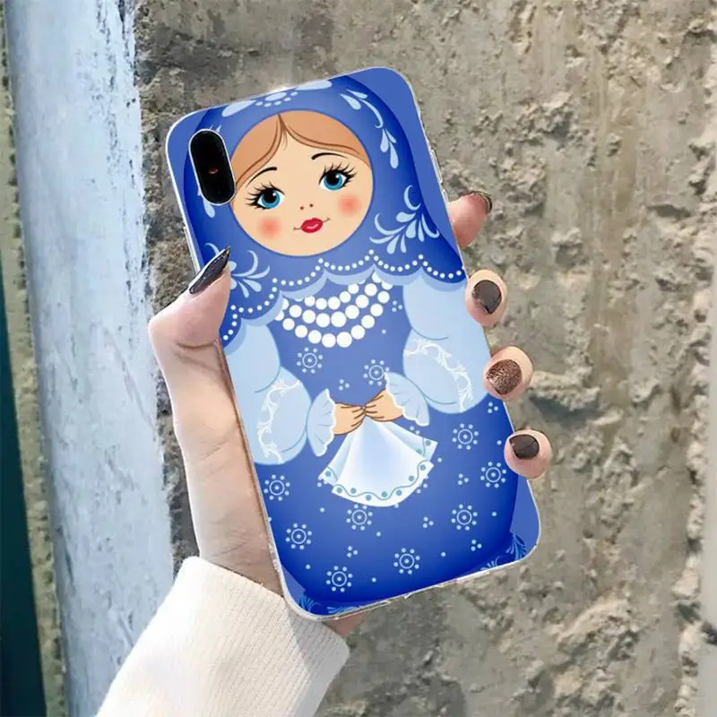 Cute Russian Dolls Matryoshka DIY phone Case cover Shell for iphone 13 8 7 6 6S Plus X 5S SE 2020 XR 11 pro XS MAX