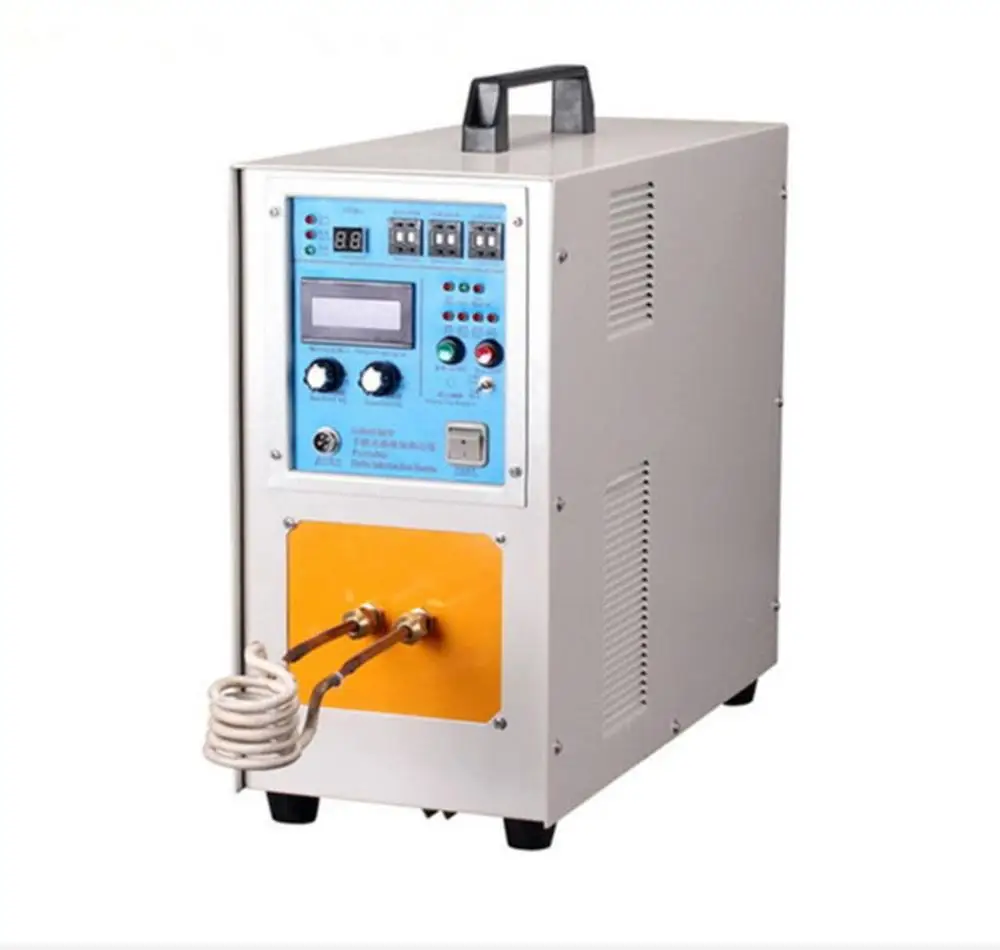 

15KW 30-100KHZ High Frequency Induction Heater Machine Quenching Equipment Small Melting Furnace 220v/110v 1-99s 0.2Mpa, 2L/min