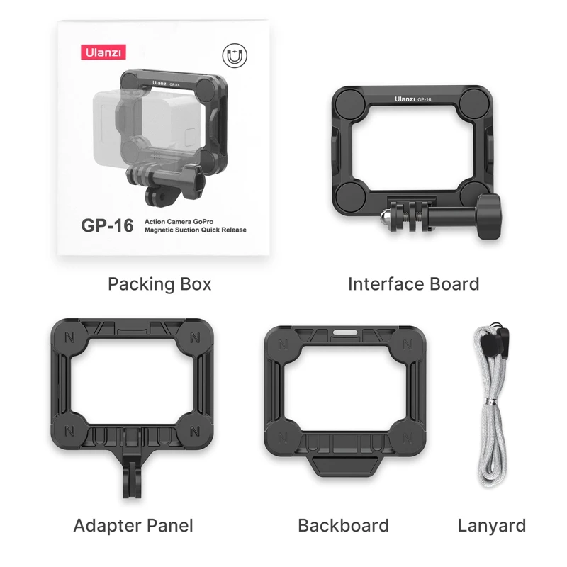 Ulanzi GP-16 magnetische Action-Kamera Schnell wechsel halterung Gopro Zubehör Release Bracket Adapter für Gopro Hero 12 11 10 9 8