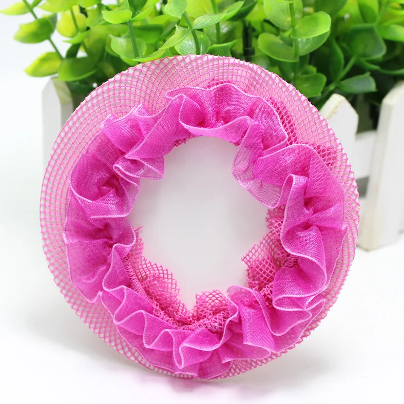 Beautiful Bun Cover Snood Women Hair Net Ballet Dance Skating Crochet Fanchon Rhinestone Styling Headwear Accessories