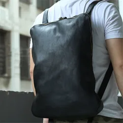 Mini sac à dos en cuir véritable pour homme, sac à dos pour adolescent, sac d'école, sac de voyage, cheval Elin, 15 po