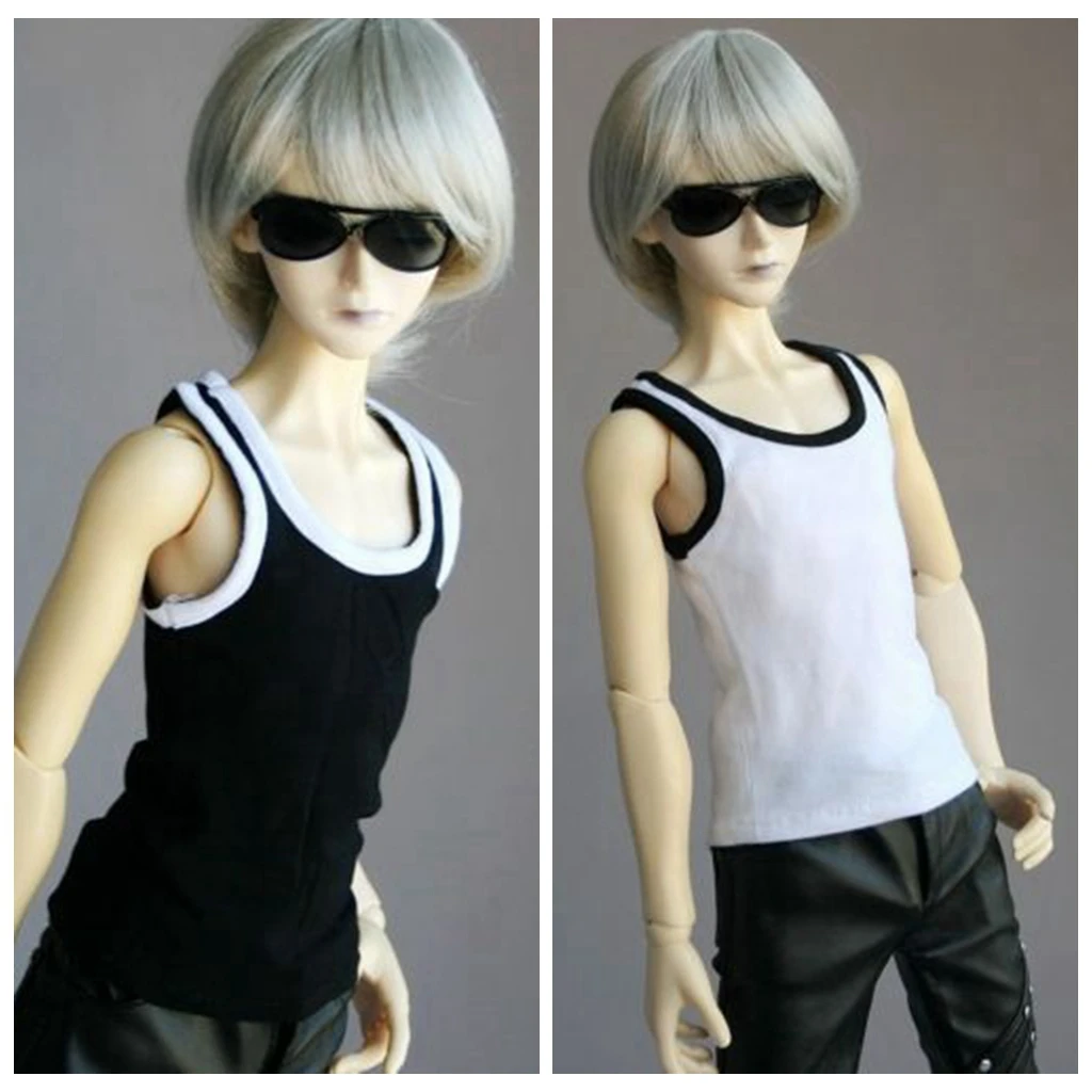 

[wamami] 06# White & Black Vest/T-shirt/Outfit 1/4 MSD 1/3 SD DZ AOD SD17 DZ70 BJD Dollfie