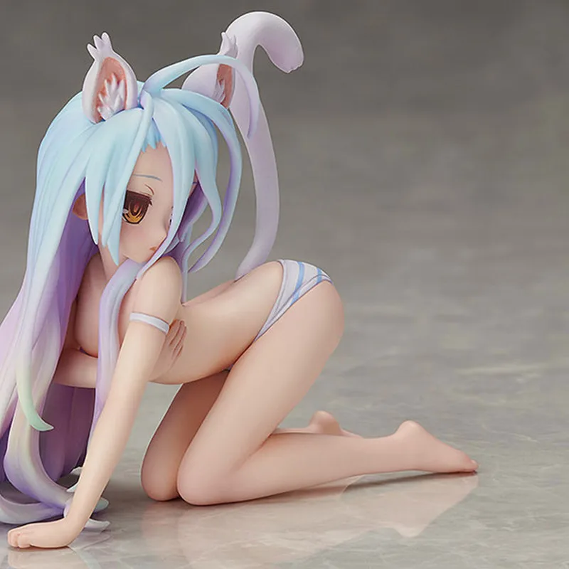 9CM Anime No Game No Life Shiro Cat Figure Toy Sexy Girl Collectible Model Figurine PVC Action Figure Model Toys Gift