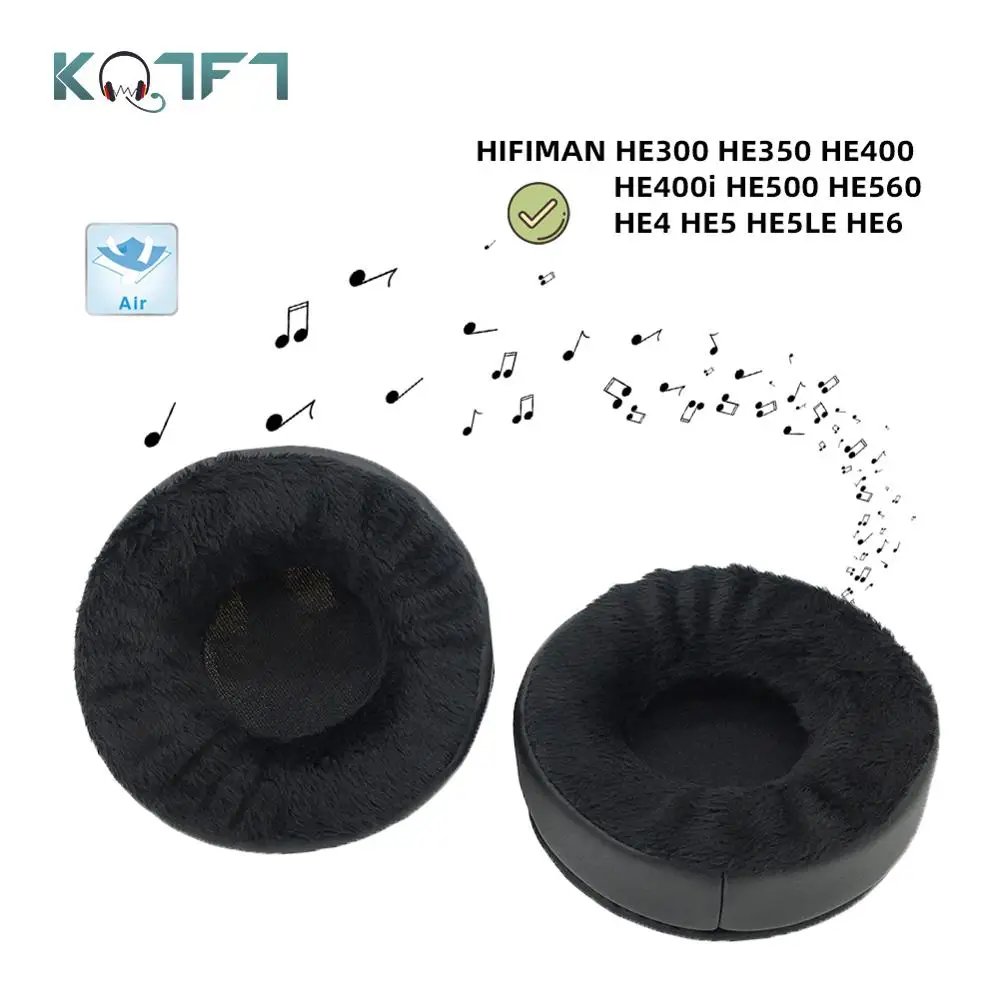 

KQTFT Velvet Replacement EarPads for HIFIMAN HE300 HE350 HE400 HE400i HE500 HE560 HE 4 5 5LE 6 Parts Earmuff Cover Cushion Cups