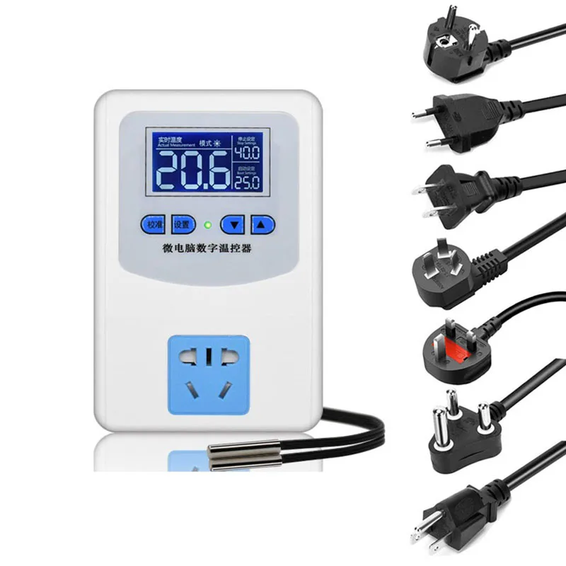 Hange type thermostat with temperature sensor power plug 2200W easy use temperature controller