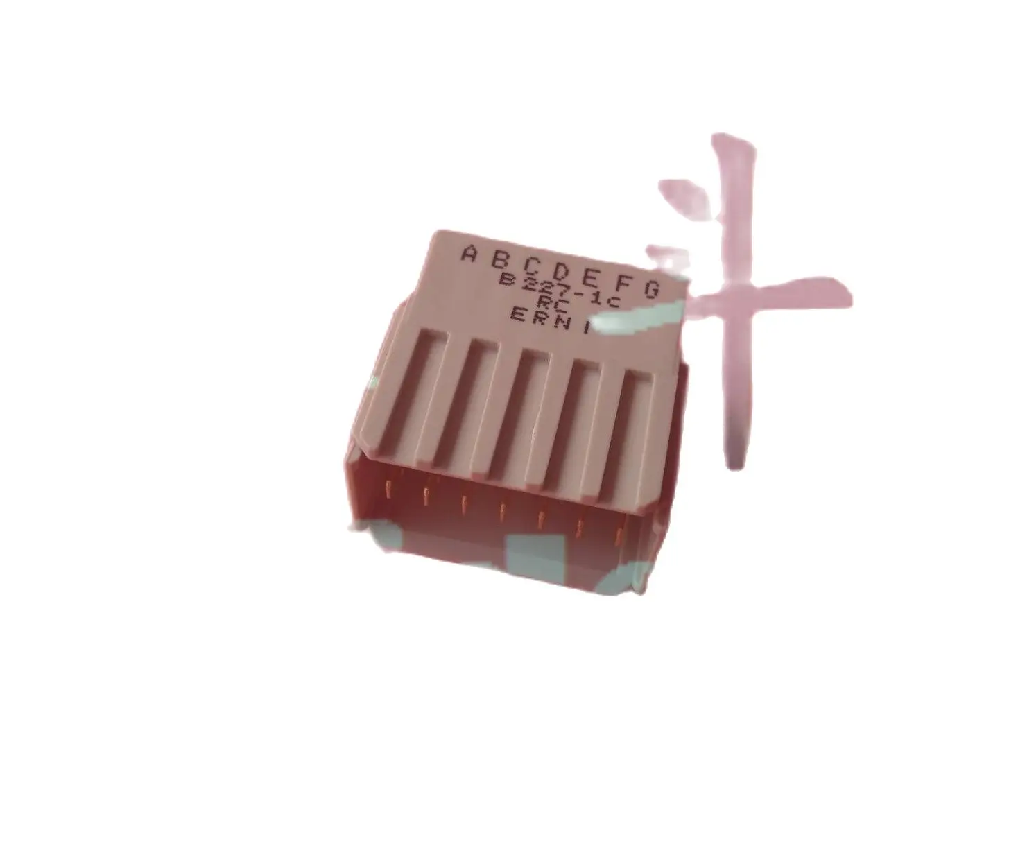 ERNI 254020 Power Supply Module Backplane Connector Elbow Pin Male Header 7-pin 7-bit 7P Crimp