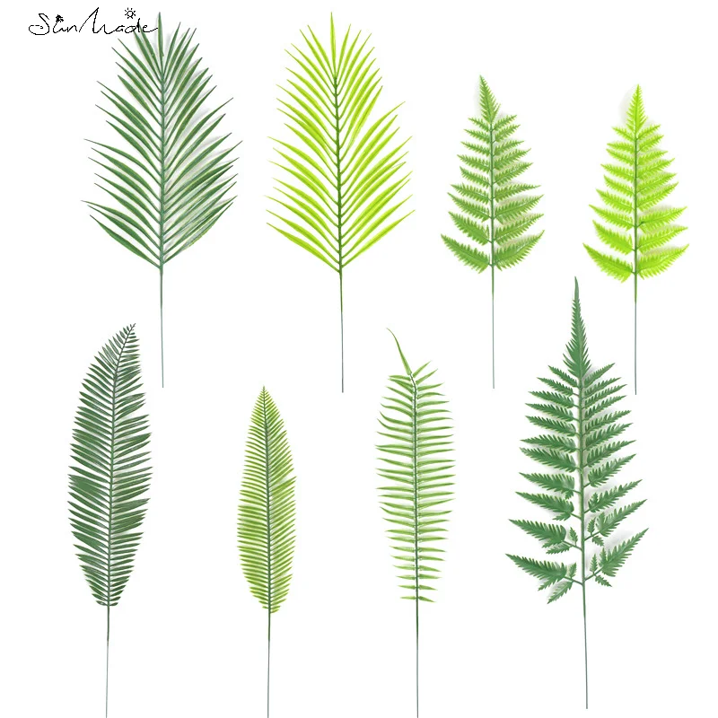 SunMade 1PC Persian Fern Pteris Iron Leaves Accessaries for Flower Arrangement Home Decor Artificial Plants Flores Artificales