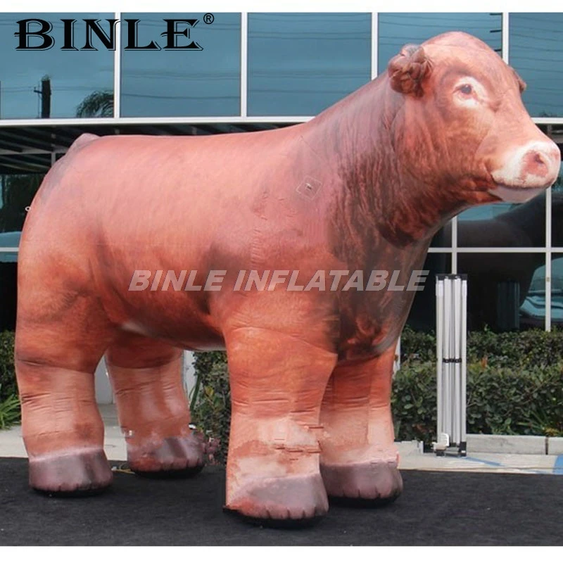 

Customized lifesize giant inflatable yellow cattle inflatable cow for advertising