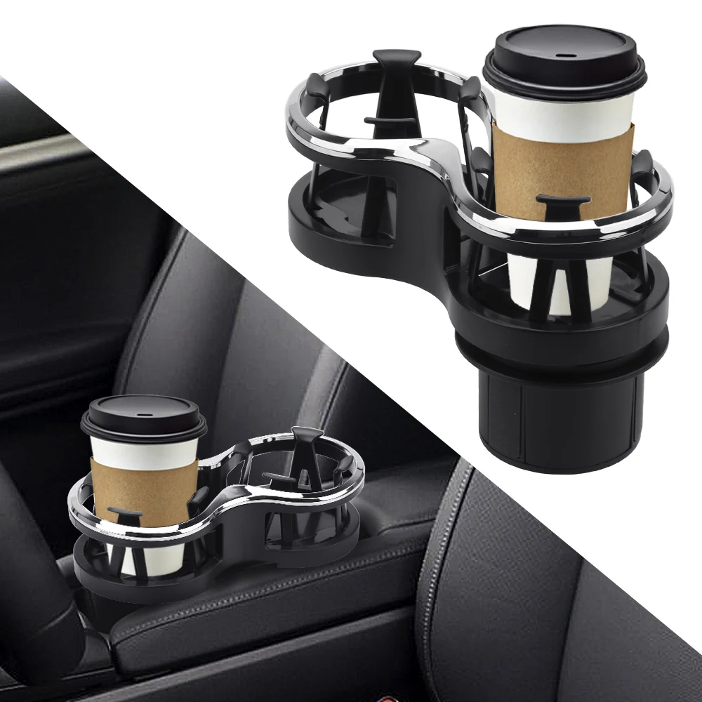 Car Cup Holder Car Mounted Glass Rack Glasses Phone Organizer Dual Drinking Bottle Holder Car-styling Tea Cup Stand Bracket