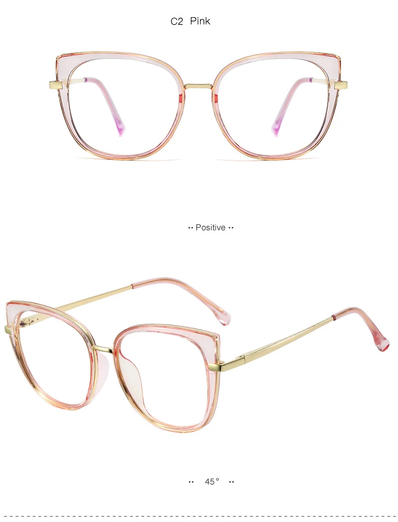 Blau Licht Blockieren Brille Rahmen für Frauen Brillen UV400 Filterung Schädlichen Blau Ray Optische Brillen Brillen Rahmen Weibliche – Detail 9