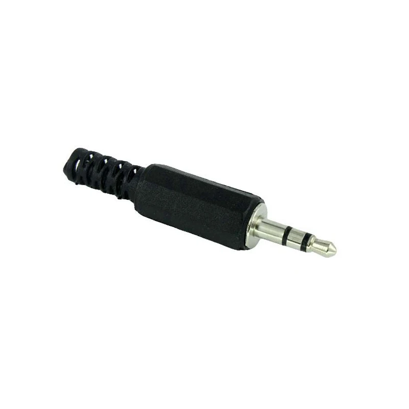 10Pcs High Quality 3.5mm HeadPhone Connector Male Two Channel Audio Jack Plug 3.5 Mm With Black Plastic Housing