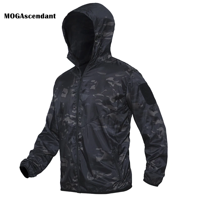 

Men's Waterproof Bomber Jacket Summer Lightweight Male Camouflage Soft Shell Multicam Windbreakers Outwear Coats