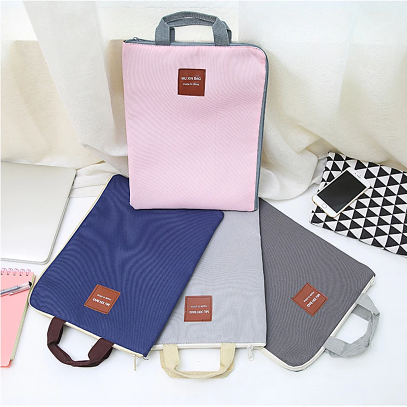 Waterproof Documents Bag Portable Rectangle Office Handbag A4 Briefcase Man Business Handbags School Stationery Storage Bags