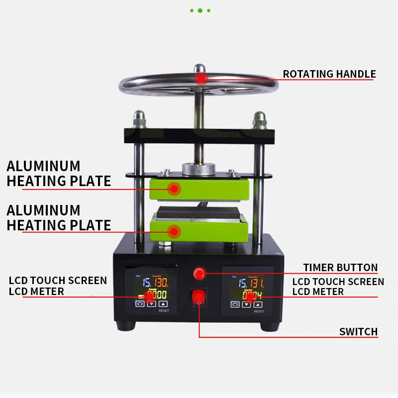 Rosin Tech Heat Press Machine 6*12cm Dual Heat Plates CK220Manual heat press machine