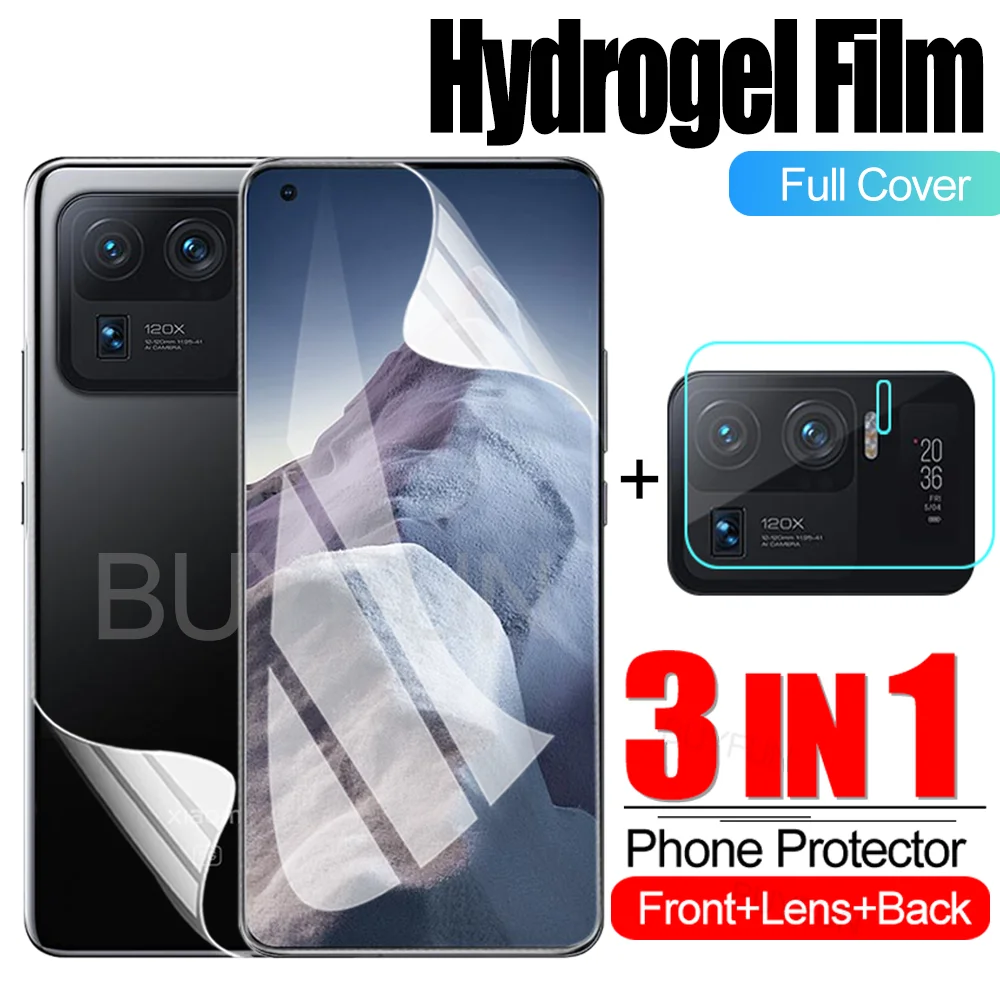 Hydrogel Film for Xiaomi Mi 11 Ultra Front+Back Screen Protector Not Glass for Xiaomi Mi 11 Ultra 11Ultra Mi11Ultra Camera Glass