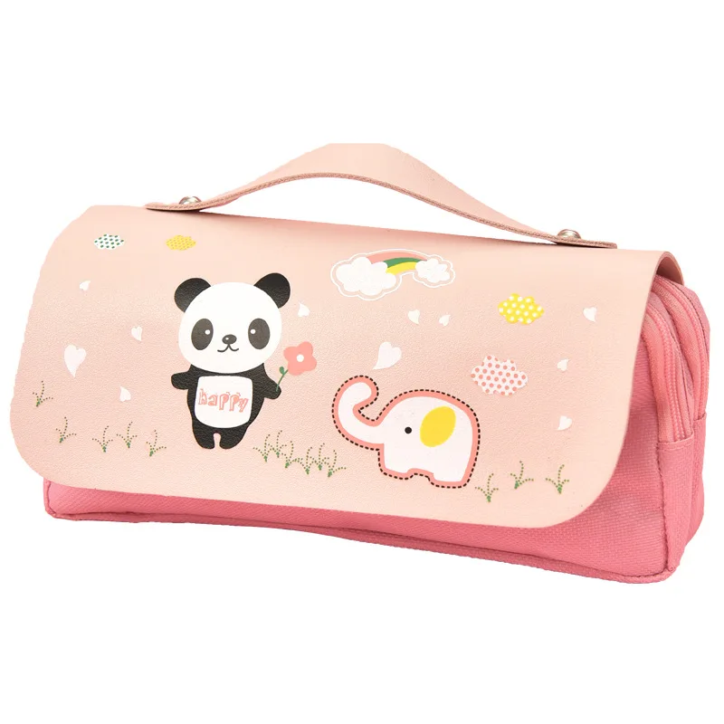 ♡Sakura ♡ʕ•ᴥ•ʔ＊ハンドメイド　ペンケース 女性用ペンケース,桜柄のポータブルレザーケース,カワイイスタイル