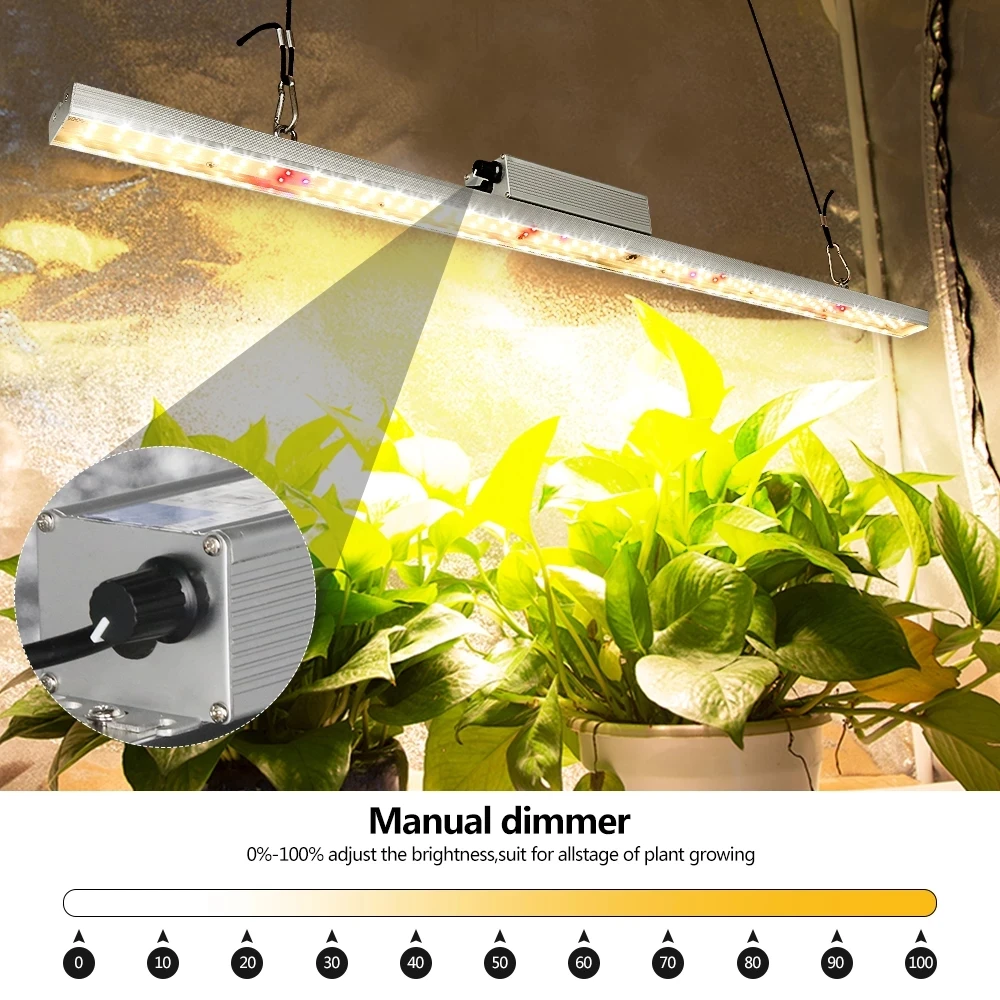 Tablero de luz LED cuántica regulable, Samsung LM301B, espectro completo, 300W, lámpara UV IR para cultivo de plantas de interior, tienda de invernadero