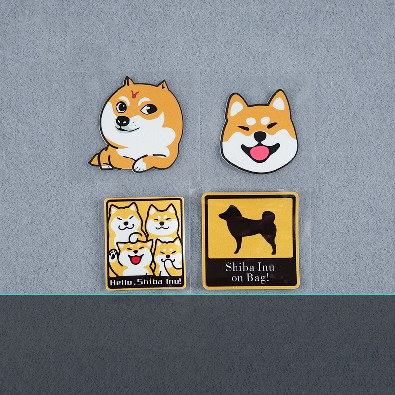 Car Styling Graphics Motor Auto Stickers Cute Anime Shiba Inu Dog Decals Vans Truck Laptop Case