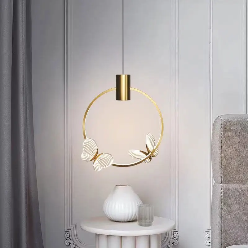 

Butterfly Led pendant Lights Bedside Staircase Home Modern Bedroom Restaurant Hallway Art Hanging Lamp Indoor Lighting