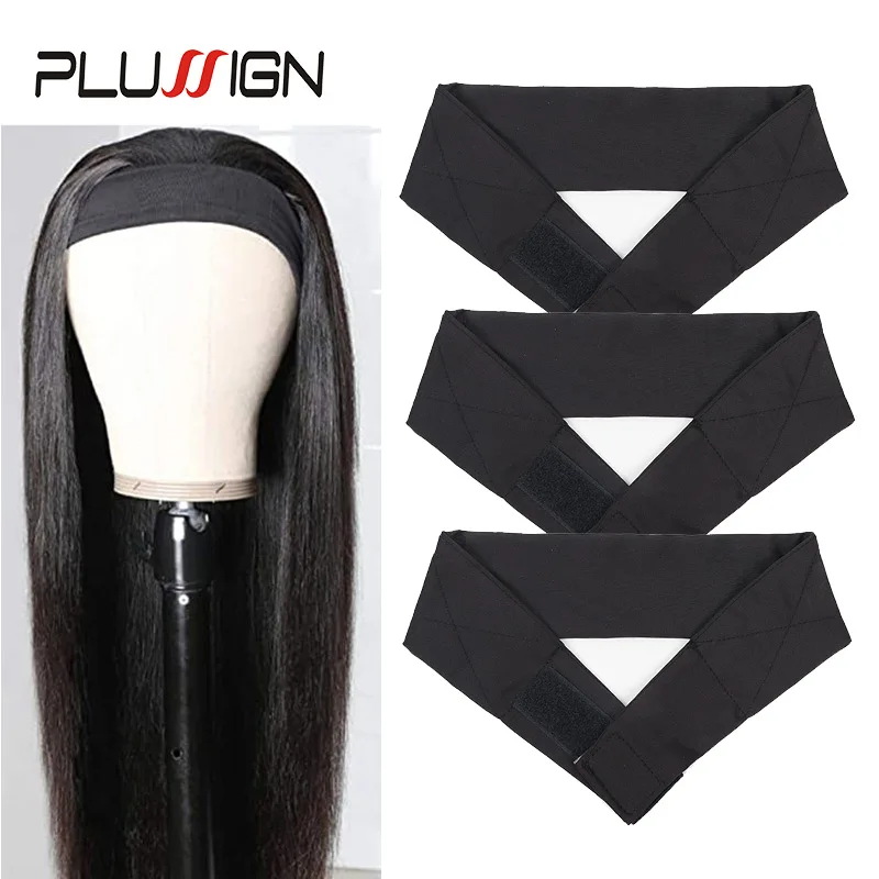 

2Pcs/Lot African Headbands Knotted Hairbands Black Stylish Head Wraps Wide Comfortable Wig Making Headband Wig Grip For Women