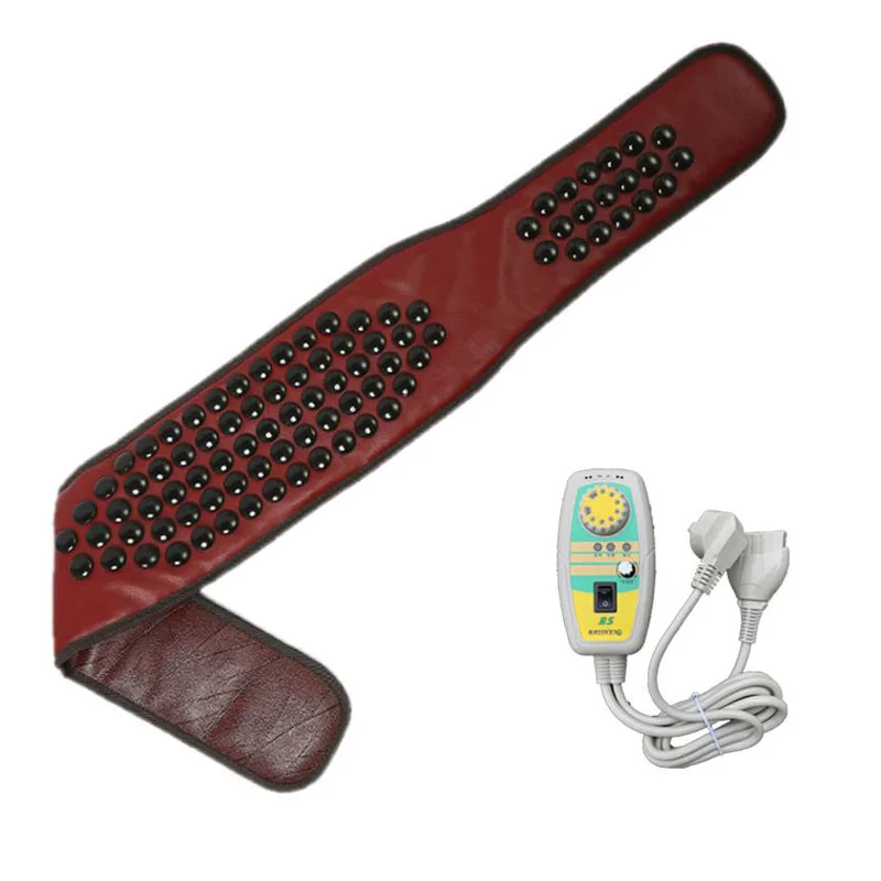 Lumbar Stimulator Germanium Tourmaline Electric Heating Abdominal Belt Far-infrared Jade Treatment Pain Relief Jade Belt