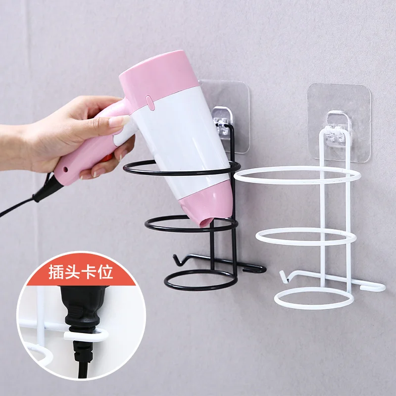 1PC Wall-Mount Hair Dryer Holder Hair Straightener Rack Iron Storage Shelves Blow Dryer Curling iron Organizer Bathroom Hardware