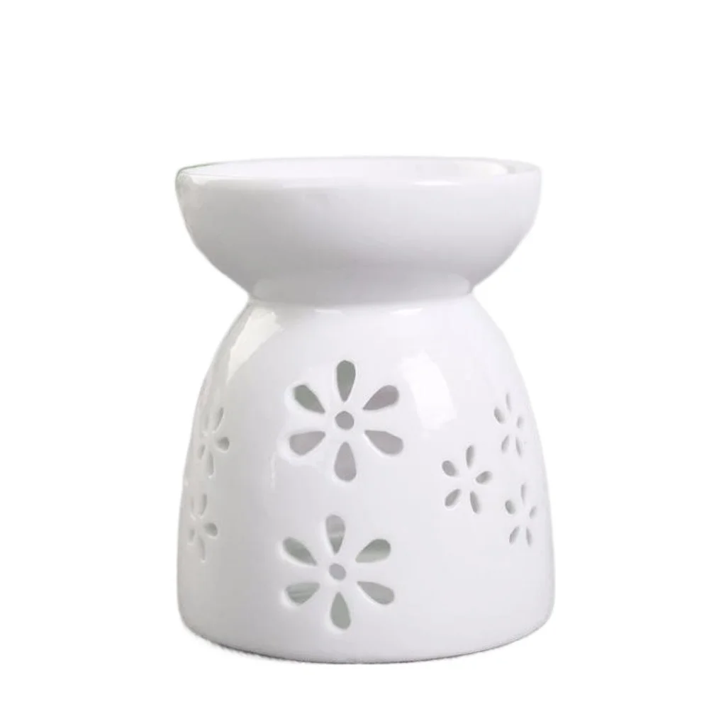 Incense Burner Delicate Ceramic Fragrance Lamp Fashion Hollowed Out Aroma Stove Candle Oil Furnace Home Decor Wholesale