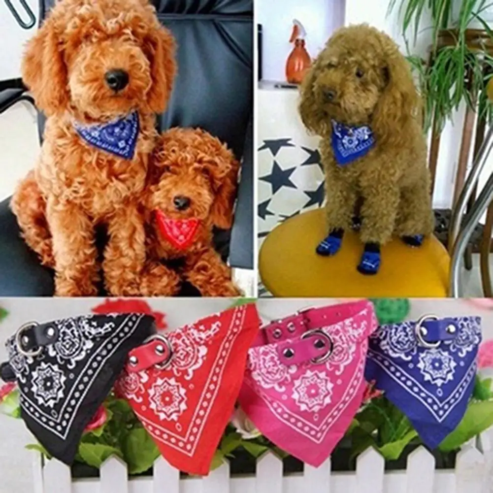 Fashion Small Adjustable Pet Dog Cat Bandana Scarf Collar Neckerchief Pet Ties Dogs Accessories