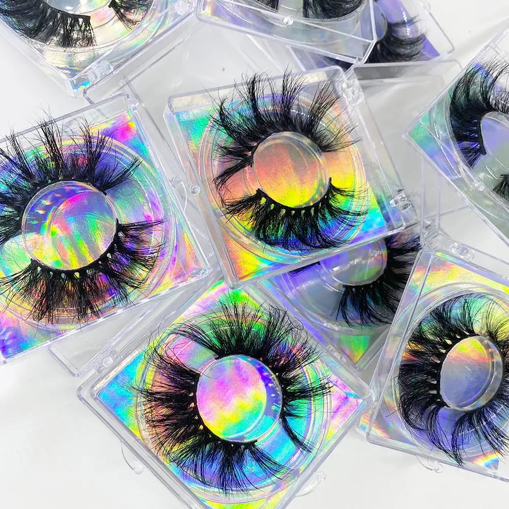 Mink Eyelash 10/20/30 Wholesale 100% Cruelty free Handmade 3D Mink 25mm Lashes Soft Full Strip Magnetic Eyelashes Makeup In Bulk