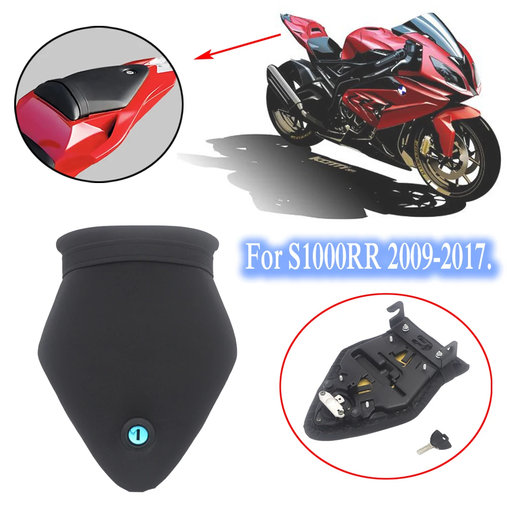 Motorcycle Rear Passenger Seat Cushion Cushion For Bmw S1000RR S 1000 RR S1000 RR 2009-2017 2016 Saddle Rear Back Bracket Key