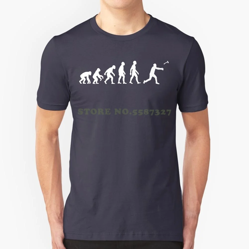 Evolution Of Man Axe Throwing Mens T Shirt-Target-Sportsy-Lumberjack Men T Shirt