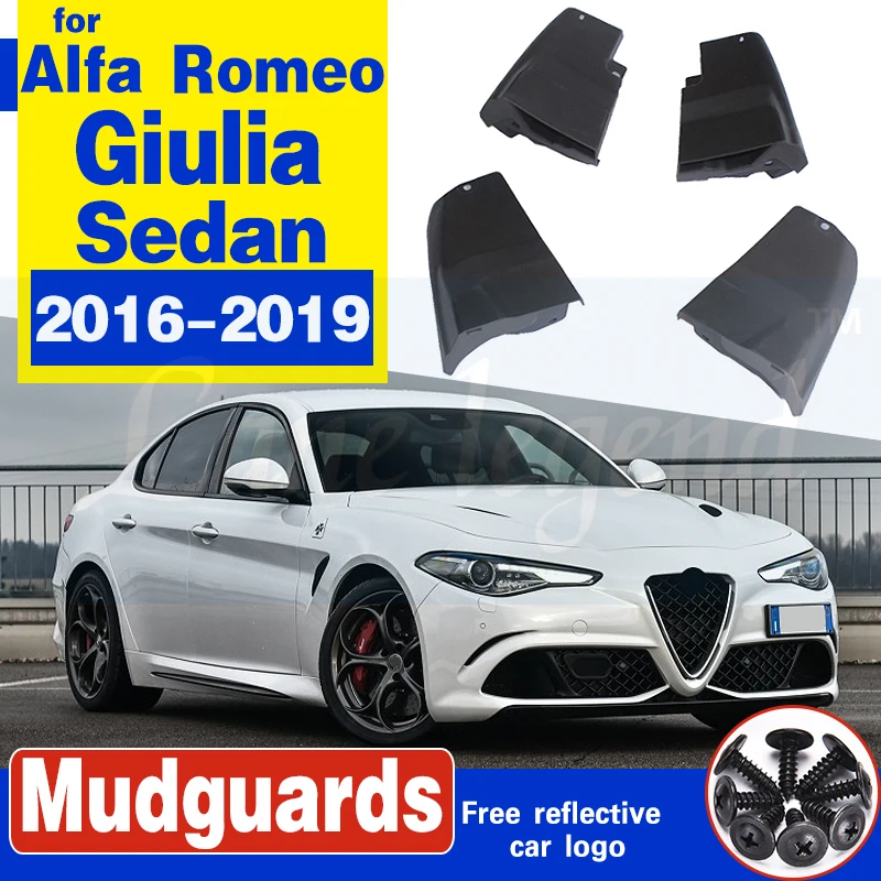 

Автомобильный брызговик для Alfa Romeo Giulia 952, седан, 2016 ~ 2019, брызговик на крыло, брызговики, аксессуары для брызговиков 2017 2018