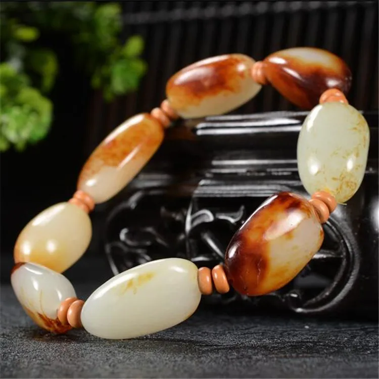 Venda quente natural borgonha bangle charme jóias feminino mão-esculpida pulseira para feminino masculino acessórios de moda