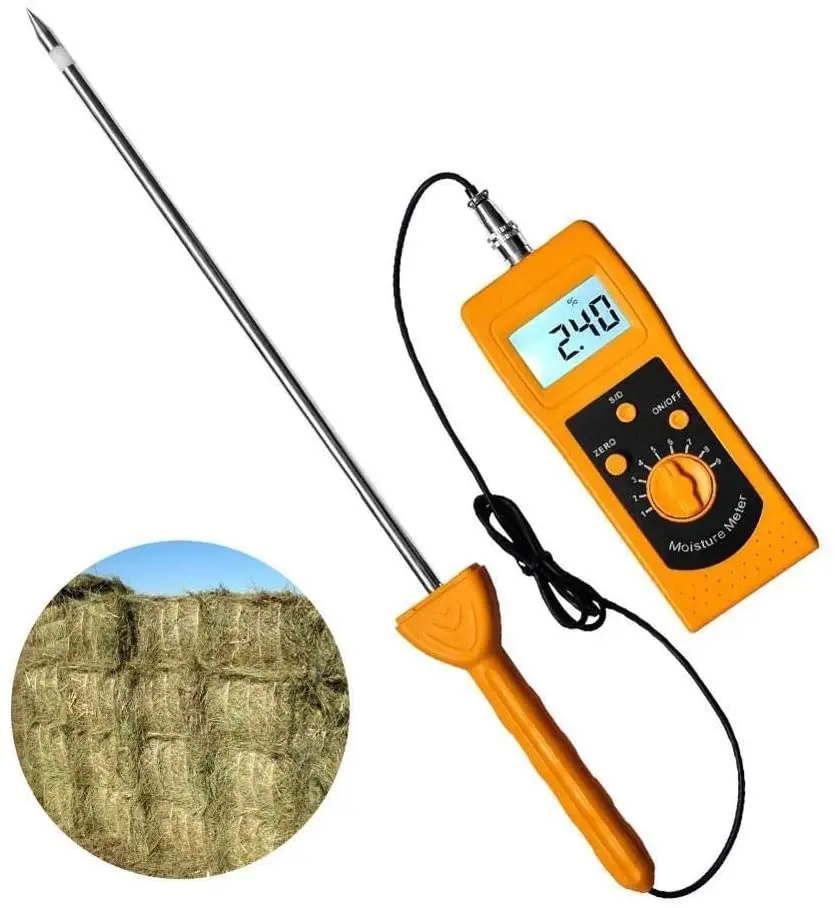 Portable Digital Forage Moisture Analyzer with Measuring Hay Fermented Forage and Silage Double Precision 0 ~ 2%