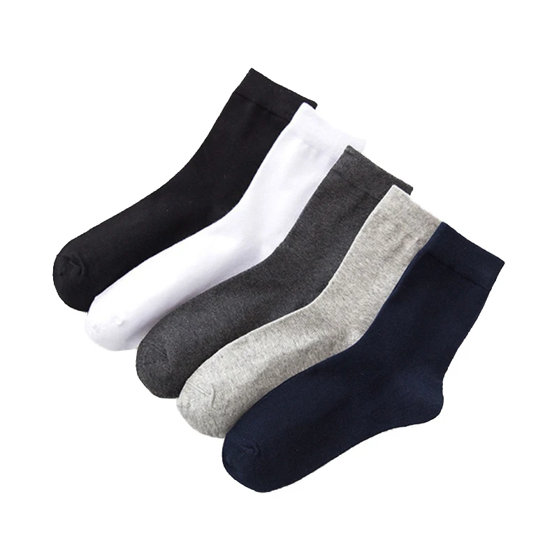 High Quality Cotton Socks Black Men\'s Business Casual Breathable Spring Autumn Male Crew Dress Socks Meias Male Sokken Size38-45