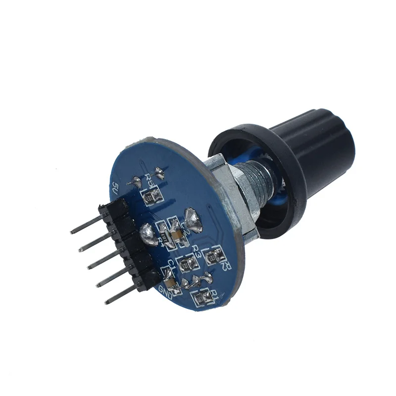 Arduino Brick 센서 개발을위한 새로운 로터리 엔코더 모듈 원형 오디오 회전 포텐쇼미터 손잡이 캡 EC11