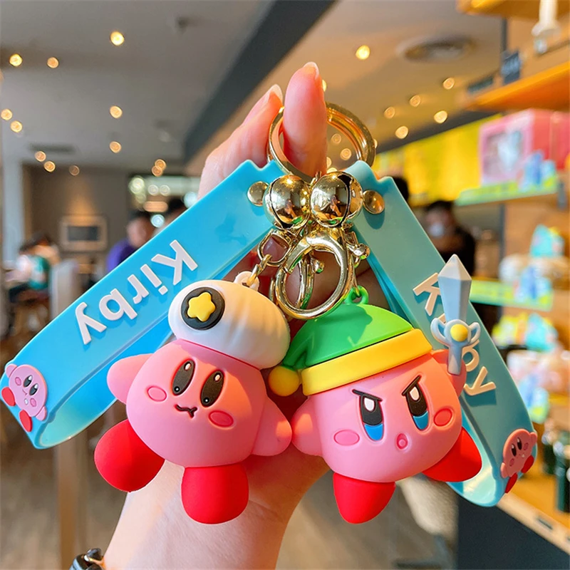 Cartoon Waddle Dee Doo Game Sweet Pink Kirby Anime Pendant Kabi  Keychian Children Birthday Gifts Women Car Bag Key Chian Girls