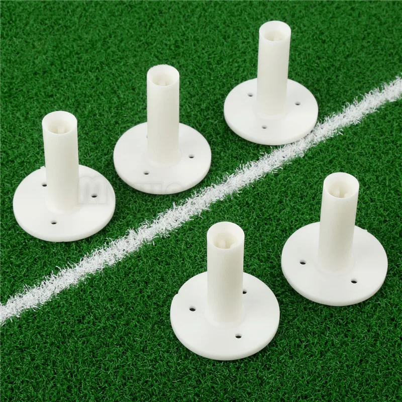 5Pcs Tees Rubber Golf Driving Range Mat Tees Holders Practice Training Divot Tool White Golf Rubber Tee Holder 57mm