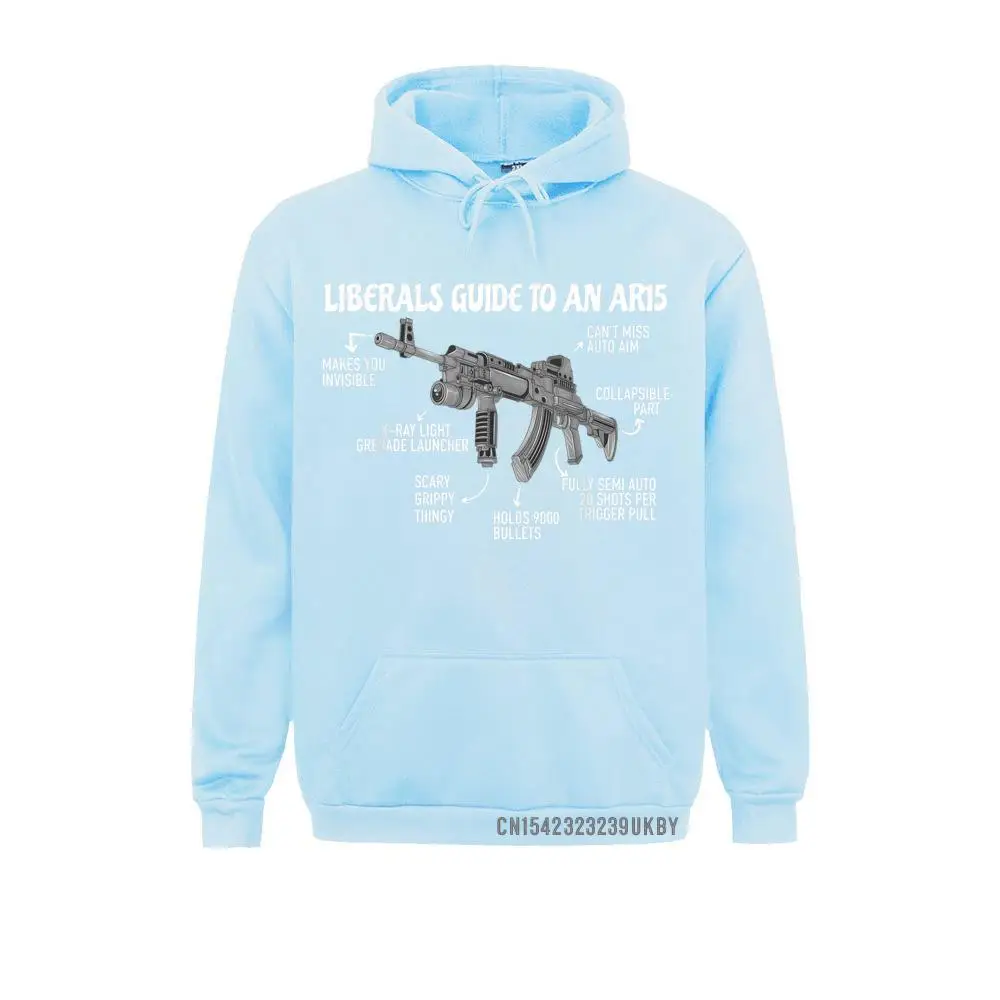 Men Long Sleeve Liberals Guide To An AR15 Funny Anti Liberal Pro Gun AR15 2A Hoody Sweatshirts Design Hoodies Sportswears