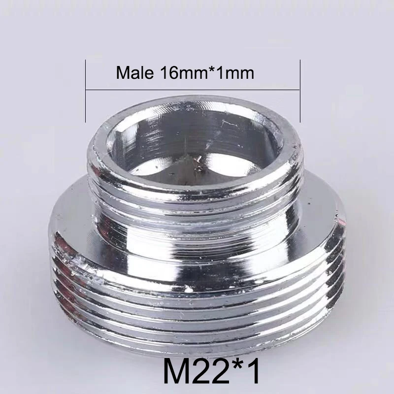 Copper Nickel Plated M22 Reducer Faucet Adapter 16 18 20 22 24 26 28 30mm Male Female  Kitchen Bathroom Brass Water Tape Joint