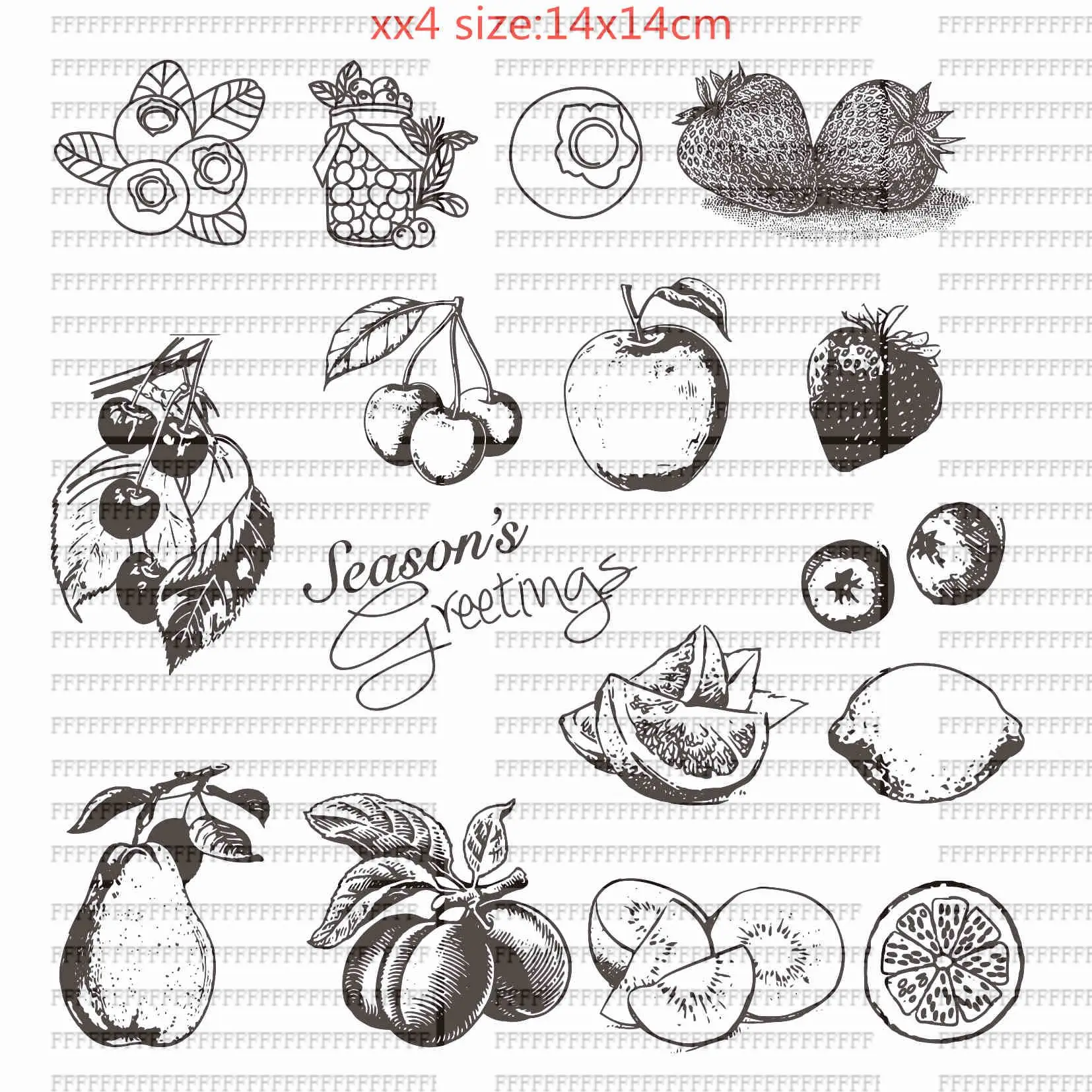 Fruit Pattern Transparent Clear Silicone Stamp/Seal For DIY Scrapbooking/photo Album Decorative Clear Stamp Tampons Lace