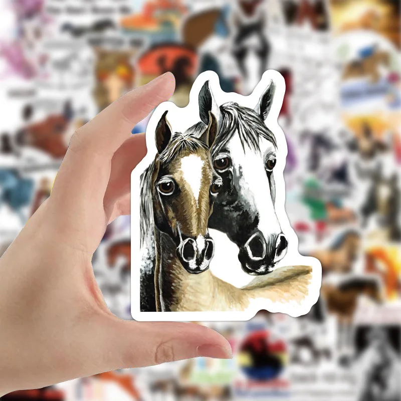 10/30/50pcs Equestrian Lovers Graffiti Horse Stickers Toy DIY Laptop Motorcycle Phone Guitar Helmet Car Kids Sticker Decals Gift