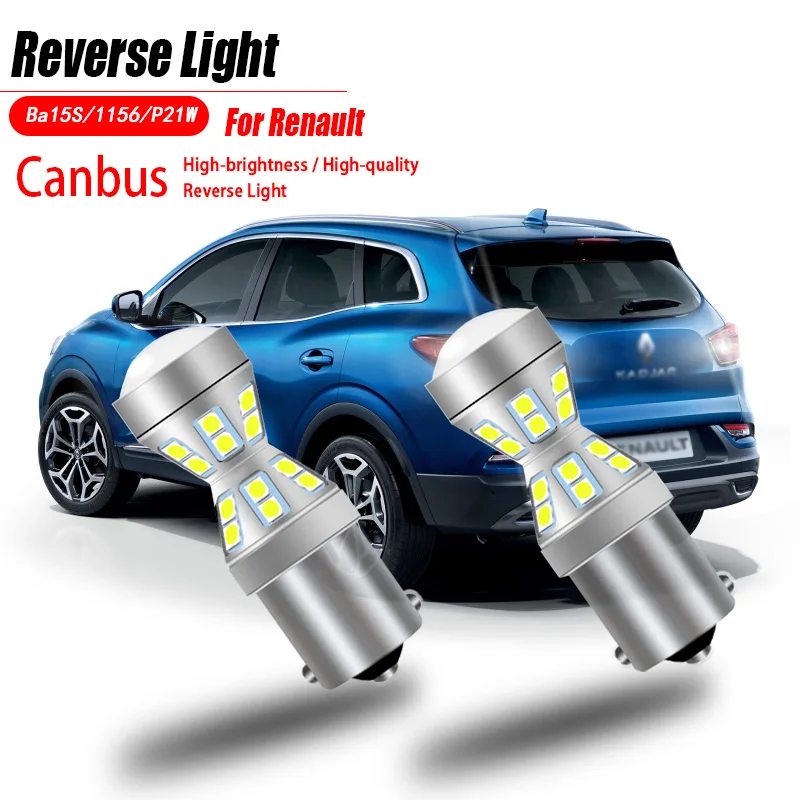 

2x Canbus LED Reverse Light Blub P21W BA15S For Renault Avantime Alaskan Captur Clio 2 3 Duster Espace 4 Grand Scenic Sandero 1