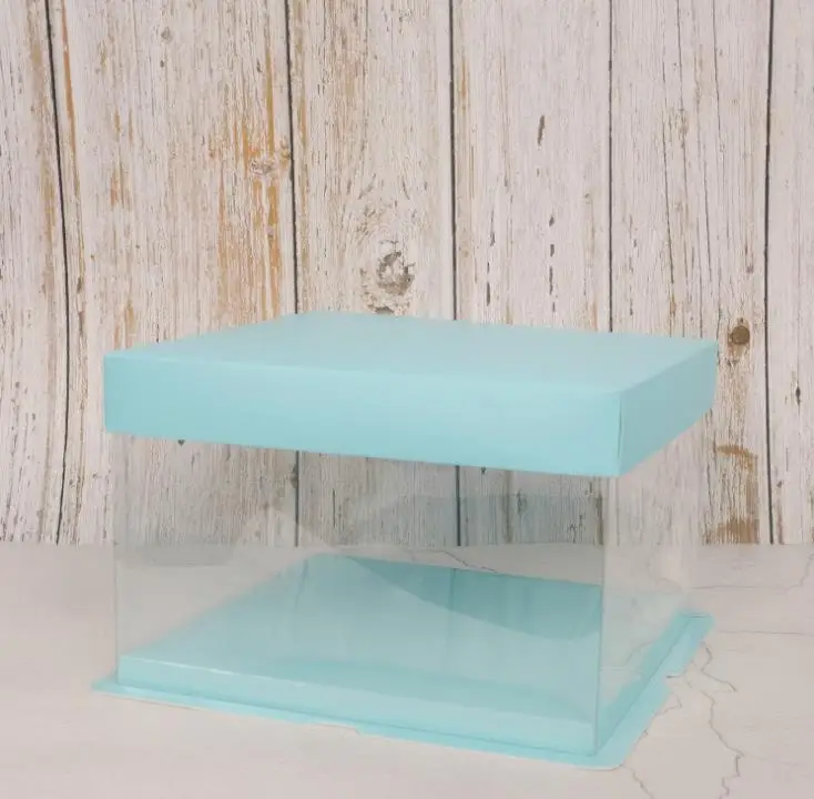 

31*31*17cm Cake packing box with Clear PVC window, 10inch cake box，Mousse Cake gift boxes.50pcs/lot SN3826